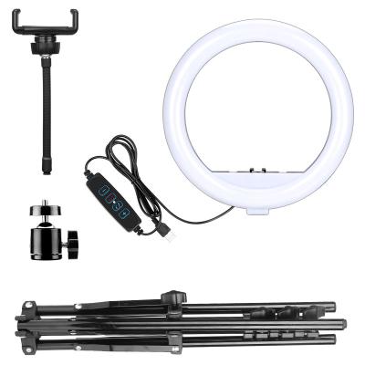 China Factory Supply 12 Inch Adjustable Tripod Stand 30cm Ring Light With 160cm Shine For Live Streaming for sale