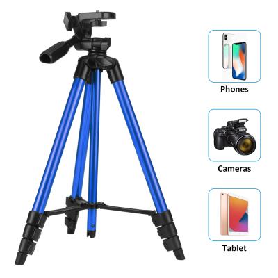 China Mobile Phone 2021 New Products Colorful Stable Tripod Landing Mobile Phone Balance Selfie Stick 1.35m Live Broadcast Stand For Mobile Phones for sale