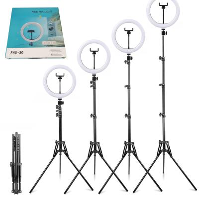 China Uegogo Hot Sale 10 Inches Adjustable Light Colors 160cm Dimmable LED RGB Ring Light With Tripod Stand for sale