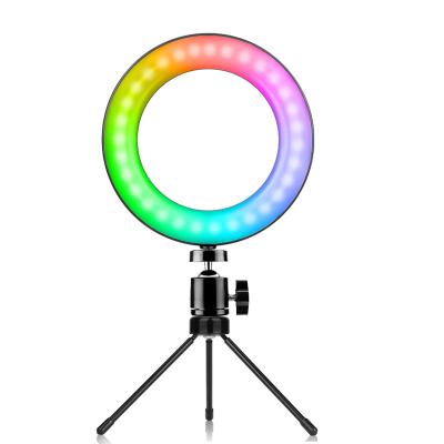 China UEGOGO 6Inch Adjustable Instant Light Colors Photography Studio Light RGB Ring Fill Light For Phones Beauty And Makeup for sale