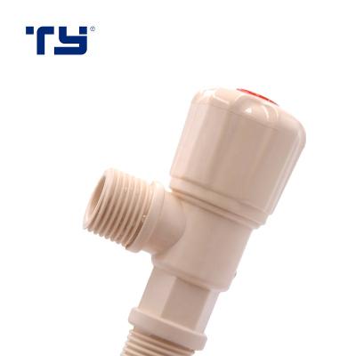 China plastic triangle valve faucet water stop on-off valve for sale