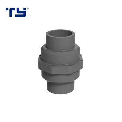 中国 plastic single union check valve pvc fitting 110mm 販売のため