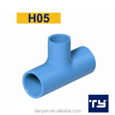 中国 Taizhou factory good price list blue Reducing Tee thailand plastic pvc pipe fitting 販売のため