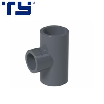 Cina Black color butt welded plastic pipe fitting for water supply PVC PN16 DIN8063 reducing tee in vendita