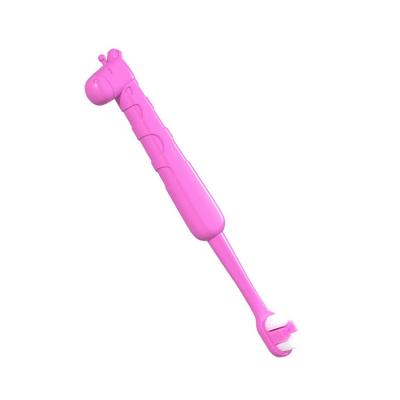 China Home Plastic Smile Worm Toothbrushsoft Baby Color Purple Children's Toothbrush Cleaning Brush SF539 for sale