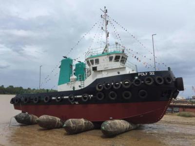 China Marine Lifting Barge Launching Airbags-Antischwarzer aufblasbarer Gummihochdruckairbag zu verkaufen