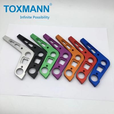 China Schalter-Klopfkranke Doppellager-Kurzwerfer-CNC-Fräse-Teil Aluminium 6061-T6 hochpräzise anodiert zu verkaufen