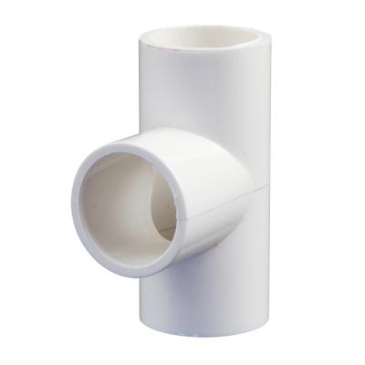 China Fitting For Communication Pipes Of The Same Size T Pipe Fitting 3 Way Plastic Tubing Connector Reducing Tee PVC Pipe Fitting for sale