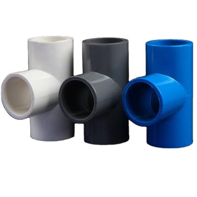 China Fitting for Communication Pipes of Same Size Durable PVC Rubber Hose Flexible Female Tee Branches for Water Supply 90 Degree Reducing Tee with Flexible Joint for sale