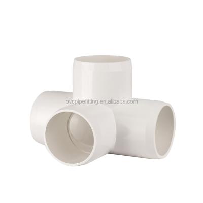 China Fitting For Communication Pipes Of The Same Size Customized Gray PVC Pipe Fitting 4 Way PPR Connect Made In China for sale