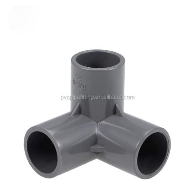 China Fitting For Communication Pipes Of The Same Size Customized Gray PVC Pipe Fitting 3 Way PPR Connect Made In China for sale