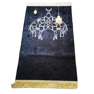 China washable 3D printing fabricwith promotional tassel 100% polyester velvet prayer rug muslim islamic prayer cover for sale