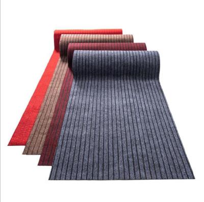 China Chinese Supply Washable Oil-absorbent Waterproof Whole Roll Factory Striped Carpet For Hotel Corridor Mall Show Carpet Home Covers for sale