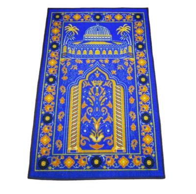 China Washable 100% Polyester Flannel Printed Wholesale Price Flannel Cut Out Compound Prayer Mat Rug For Muslim for sale