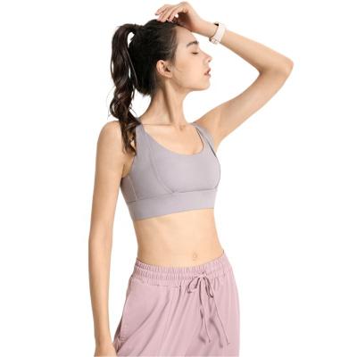 China Summer Breathable Custom Women Slim Front Zip Sports Bra Top Yoga Crop Tops Neck Impact Zipper Design for sale