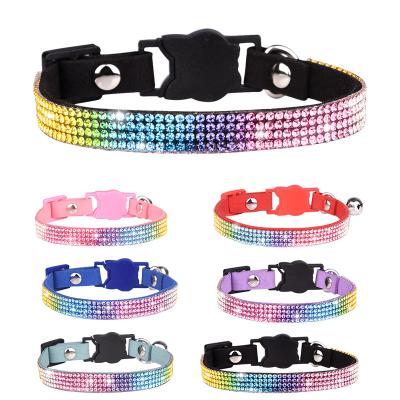 China Hot Selling Soft DETACHED Rhinestone Pet Collar Microfiber Collar With Dog Futuro Collar for sale