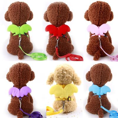 China New Custom Viable Comfortable Wing Rope Cute Dog s Trunk Strap Pet Harness Leash Logo Nylon Rope Breathable And for sale