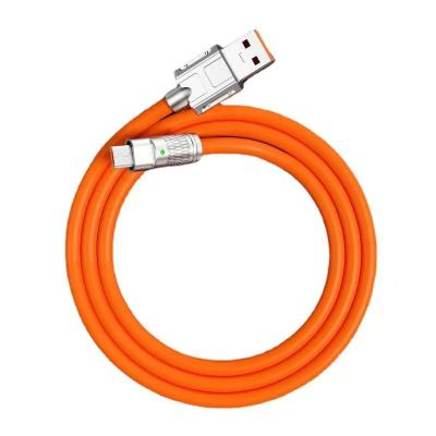 China MP3 / MP4 Player Liquid Silica Gel Zinc Alloy 120W Super Fast Charging Cable For Iphone Android Type C Cable for sale