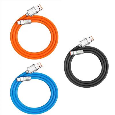 China MP3 / MP4 Player Thicken 120W Super Fast Charging Lamp Data Cable For Iphone Android Type C Cable for sale