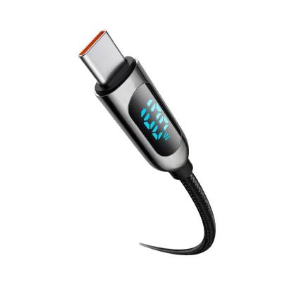 China Camera 100W Digital Display Fast Charging Cable 5A USB Type C For Huawei Glory Xiaomi Fast Charging Cable for sale