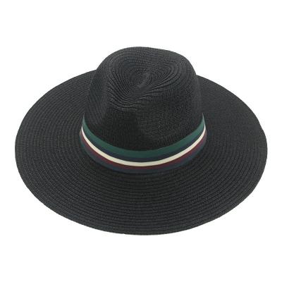 China Wholesale Outdoor Summer Casual Panama Straw Caps Custom Broad Brim Straw Hats Straw Fedora Hats Soft For Men/WomenWholesale Outdoor for sale