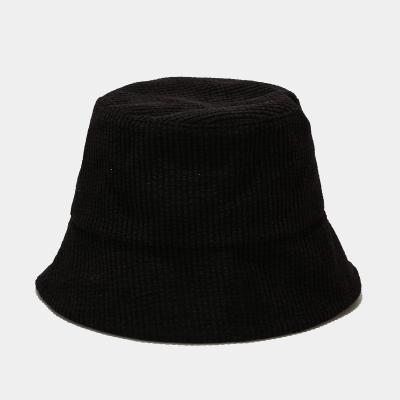 China Wholesale High Quality Casual Custom Logo Solid Color Corduroy Bucket Hat Bucket Hat for sale