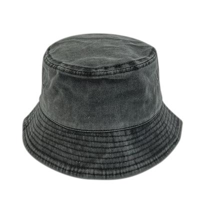 China Comfortable Custom High Quality Empty Denim Bucket Hat For Adults Distressed Vintage Designer Bucket Hat for sale