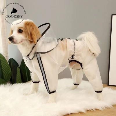 China GOODSKY Viable Puppy Raincoat Poncho Pet Rainy Day Clothes Quadruped Dog Inclusive Raincoat for sale