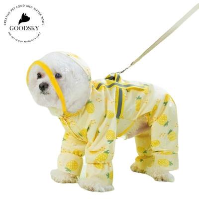 China GOODSKY Pet Viable Inclusive Dogs Raincoat Quadruped Pet Raincoat Hoodie Comes With Boots Raincoat For Dog Supplies for sale