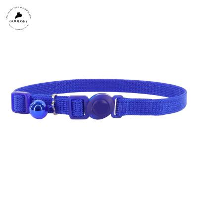 China Wholesale Quick Release Luxury Multi Colors GOODSKY Paw Print Adjustable Nylon Pet Cat Dog Collar With Bell for sale