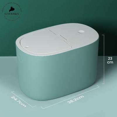 China GOODSKY Viable Sealed Against Moisture Automatic Open Material Food Storage Box Lid PP Foldable Rice Bucket Storage Box for sale