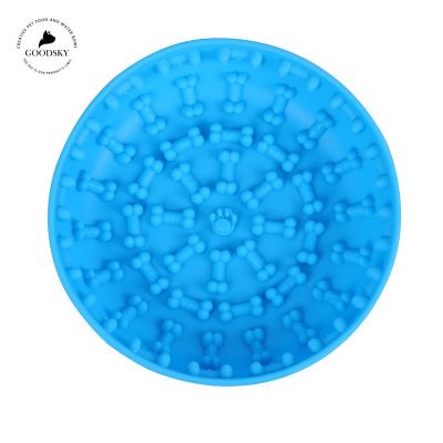 China Dogs Factory Wholesale Custom GOODSKY Logo Pet Bath Peanut Butter Lick Protective Silicone Dog Lick Mat With Suction Cups for sale