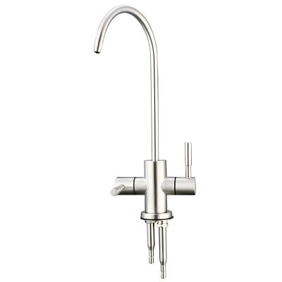 China Modern High Quality Brushed Stainless Steel Kitchen Sink Reverse Osmosis Filter Purifier Lead Free Drinking Water Faucet for sale