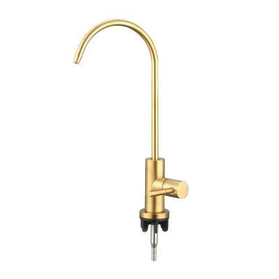 China Other Reverse Osmosis Faucet Water Purifier Accessories Kitchen Wholesale Single Gold RO Faucet for sale