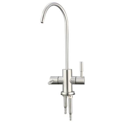 China Hot and cool faucet on the other hand cheap double handle drinking water faucet pure kitchen faucet for sale