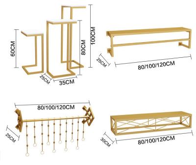 China New Style Customized Retail Stores Clothing Display Racks For Boutique Expositores De Roupas Clothing Display Rack Boutique Clothing Racks for sale