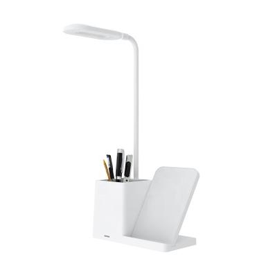 China Plastic Mobile Phone Radio Charging Led Foldable Study Table Lamp Modern Study Desk Lamp for sale