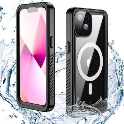 China Electronic Anti-drop Back Accessories PC TPU Covers IP68 Waterproof Bottom Water Shockproof Mobile Phone Case For iPhone 13 Mini Pro Max for sale