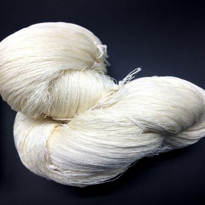 China 2017 Anti-bacteria tussah silk spun yarn raw white dyed silk for sale