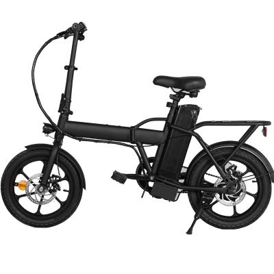 China Shenzhen Steel Shipping 16 Inch Bici Wheel Electric Disc Brake Alloy Electric Bike 250W 36V For Adult for sale