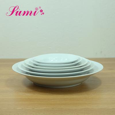 China Sustainable Custom Tableware Porcelain Round Food Dish Set , Soup Dish Uses For Restaurant for sale