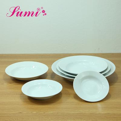 China 2018 Viable Popular Simple Ceramic White Serving Dish Set for sale