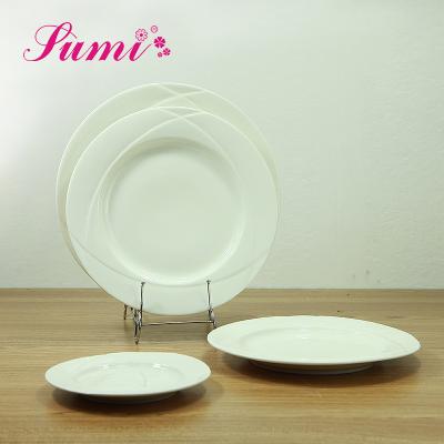 China Viable high quality dinnerware ceramic steak dish, wholesale ceramic pie dish for restaurant for sale