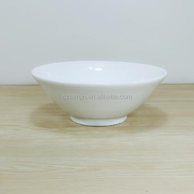 China Large Viable White Black Chinese Punch Bowls For Soups Ceramic Soup Bowl for sale