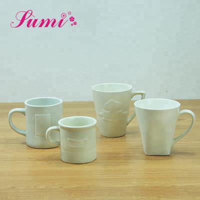 China MOQ 200 Viable Promotional Cheap Ethiopian Engraved Reusable White Ceramic Mug Eco Friendly Coffee for sale