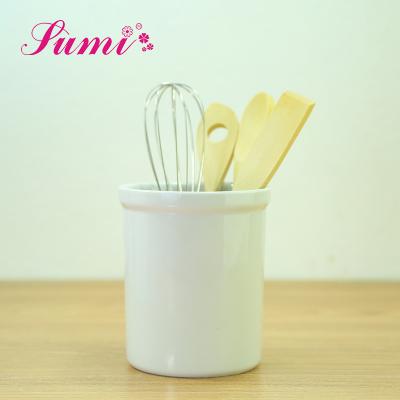 China MOQ 200 Viable 2021 Hot Selling Kitchen Tool Holder Ceramic Chopstick Spoon Kitchen Utensil Holder for sale