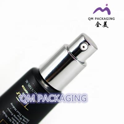 China 2021 Best Selling Black BB Cream BB Cream Tube With Metallied Silver Airless Pump For Cosmetic Packaging for sale