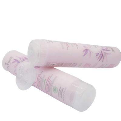 China Hand Cream Top Selling DIA50MM Squeeze Cosmetic Packaging Tube With Clear Flip Top Lid for sale