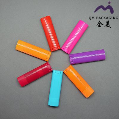 China Customized Empty Lip Balm 4.5g Stick Deodorant Stick Container Flat Oval Packaging Lip Balm Packaging for sale