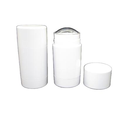 China Empty White Plastic Cylinder Shape Container 30g PP Body Use 30ml 50ml 75ml Air Freshener Stick Deodorant Container for sale